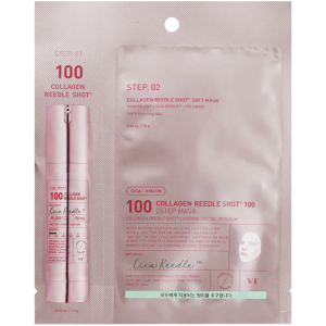 VT COSMETICS - Collagen Reedle Shot 100 2-Step Mask, 1 szt - dwuetapowa kuracja do twarzy z kolagenem