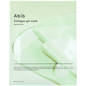 Abib - Collagen Gel Mask Heartleaf Jelly, 35 g - wielozadaniowa hydrożelowa maska do twarzy w płachcie