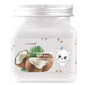 SERSANLOVE - Solny peeling do ciała z masłem kokosowym, naturalnymi olejkami i ekstraktem z kokosa, 500 g