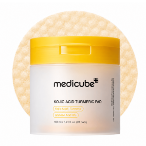 Medicube - Kojic Acid Turmeric Pad, 70 szt. - rozjaśniająco-złuszczające płatki z kwasem kojowym i kurkumą