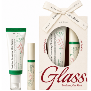 AXIS-Y Glass Skin Duo Set (Glow Serum+Eye Serum), 50 ml + 10 ml - Rozświetlający zestaw do twarzy dla efektu „glass skin”