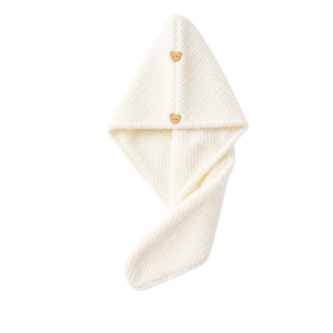 Ecarla Biały ręcznik, kapturek, turban do włosów, 1 szt