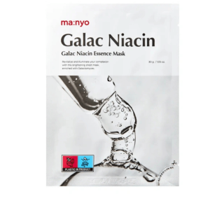 ma:nyo - Galac Niacin Essence Mask, 30 g - rozświetlająca maska w płachcie z niacynamidem i fermentem Galactomyces