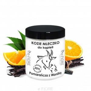e-FIORE - Kozie mleczko do kąpieli Pomarańcza z Wanilią, 400g