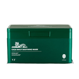 VT COSMETICS - Cica Daily Soothing Mask, 30szt. - nawilżająco-kojące maski w płachcie