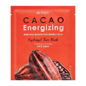 Petitfee - Cacao Energizing Hydrogel Face Mask, 32g - hydrożelowa maska do twarzy