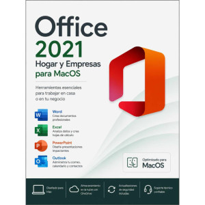Microsoft Licencia Office 2021 Hogar y Empresas para MacOS