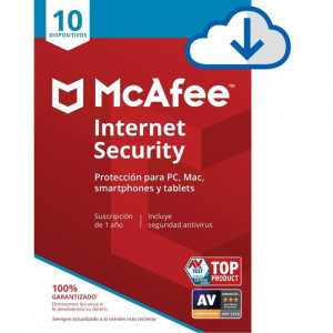 McAfee Internet Security 10 dispositivos - 1 año