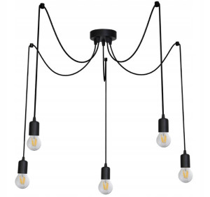 Lampa wisząca Pająk 5 ramienna E27 1,5m