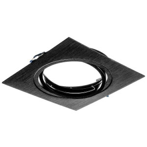 Oprawa kwadratowa ruchoma, aluminium, AR111 JOTA - czarna drapana szczotkowana