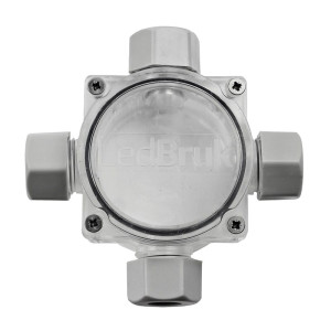 Puszka n/t hermetyczna 4-dławicowa PG11 60x100x48, 4-9mm2, IP68, transparentna