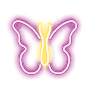 Neon dekoracyjny LED MOTYL Neolia róż + USB NNE03 Forever Light