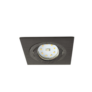 Oprawa kwadratowa ruchom aluminium, GU10 MR16 - czarny mat