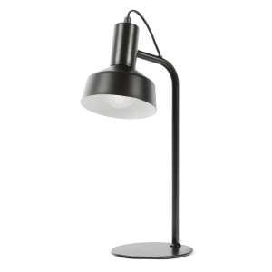 Lampka biurkowa szkolna czarna na żarówkę E14 retro