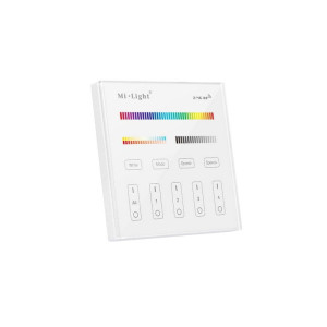 Pilot dotykowy T4 RGB+CCT (RGBWW) RF 2.4G Mi-Light 4-strefowy szklany naścienny