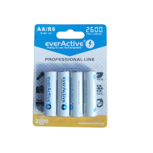 Akumulatory everActive Ni-MH R06 AA 2600mAh Professional Line - 4szt.