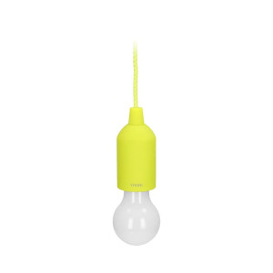 Bateryjna Lampka nocna przenośna wisząca na sznurku 3xAAA limonkowa