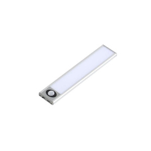 Lampa LED podszafkowa srebrna USB PIR 1W 20cm AKU neutralna
