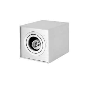 Oprawa sufitowa natynkowa kwadratowa ruchoma GU10 230V CUBO - srebrna szczotkowana