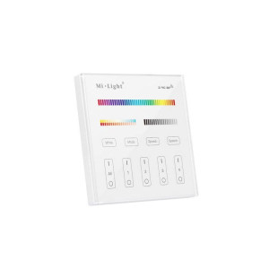 Pilot dotykowy B4 RGB+CCT 2xAAA RF 2.4G Mi-Light 4-strefowy szklany naścienny