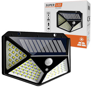 Lampa elewacyjna LED SOLARNA 6W biała zimna z czujnikiem
