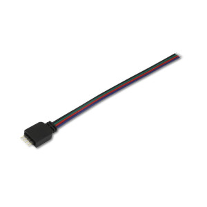 Złączka do taśmy LED RGB 10mm 4-pin męska z kablem