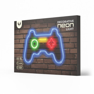 Neon dekoracyjny LED GAMEPAD PLEXI MULTIKOLOR z ściemniaczem + USB