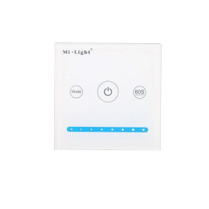 Pilot dotykowy ścienny P1 MONO Mi-Light szklany do puszki fi60