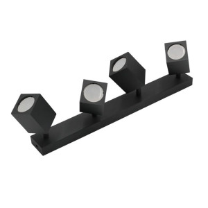 Kinkiet lampa poczwórna GU10 QUANTUS IV ruchoma czarna