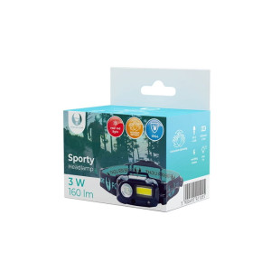 Lampka czołowa, czołówka LED Sporty XP-E 3W + COB 3W 160lm 1200mAh Li-Ion Forever