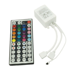 Kontroler LED RGB IR + pilot 44 przyciski 12V 12A 144W 2xOUT