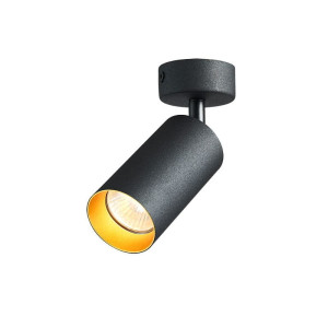 Kinkiet lampa pojedyncza ERIS GOLD I ruchoma czarna