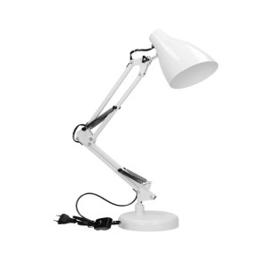Lampa biurkowa DIAN E27 stalowa biała