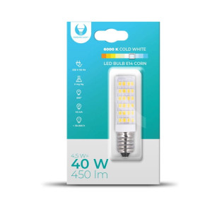 Żarówka LED E14 Corn 4,5W biała zimna