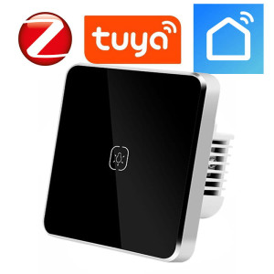 Włącznik światła 1obw. ZigBee TUYA działa bez N ! czarny
