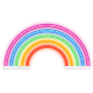Neon dekoracyjny LED TĘCZA 5 kolorów AA + USB