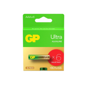 BATERIA GP Ultra Alkaline AAA G-TECH 1,5V - 6szt.