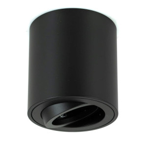 Oprawa okrągła ruchoma, aluminium, GU10 natynkowa tuba 84mm czarna
