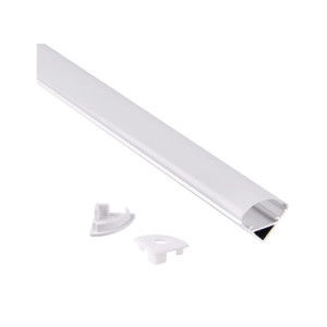 PROFIL aluminiowy kątowy natynkowy satyna do TAŚMY LED 1 metr - zestaw