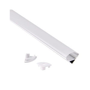 PROFIL aluminiowy kątowy natynkowy satyna do TAŚMY LED 2 metry - zestaw