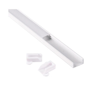 PROFIL aluminiowy nawierzchniowy biały do TAŚMY LED 1 metr - zestaw