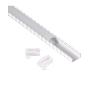 PROFIL aluminiowy nawierzchniowy satyna do TAŚMY LED 2 metry - zestaw
