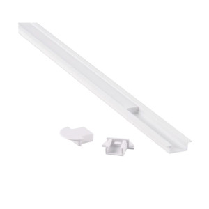 PROFIL aluminiowy wpuszczany biały do TAŚMY LED 1 metr - zestaw