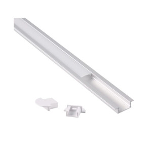 PROFIL aluminiowy wpuszczany satyna do TAŚMY LED 1 metr - zestaw