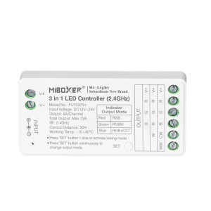 Sterownik LED 3w1 RGB/RGBW/RGB+CCT 12A Milight FUT037S+ (FUT037 / FUT038 / FUT039)