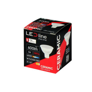Żarówka LED MR16 5W PRIME neutralna 4000K 600lm 10-18V AC/DC