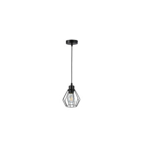 Lampa pojedyncza wisząca sufitowa 1xE27 OTTO czarna
