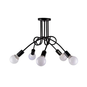 Lampa sufitowa, żyrandol loftowy 5 ramienny E27