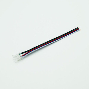Złączka jednostronna 12 mm 5 pin RGBW COB click z przewodem 150 mm
