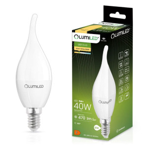 Żarówka LED E14 5W ciepła 3000K 470lm płomyk C37